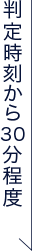 判定時刻から30分程度