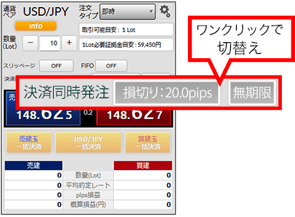 DMMFX STANDARD画面