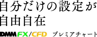 自分だけの設定が自由自在 DMM FX/CFD プレミアチャート