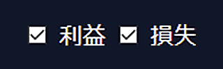 『取引通信簿』損益表示選択